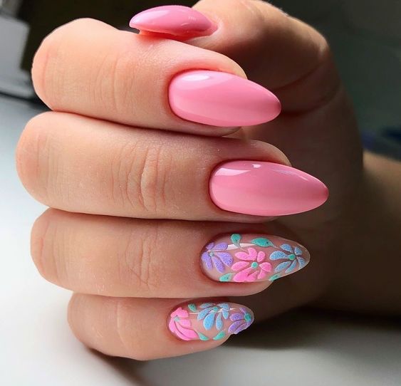 Różowe paznokcie na wiosnę