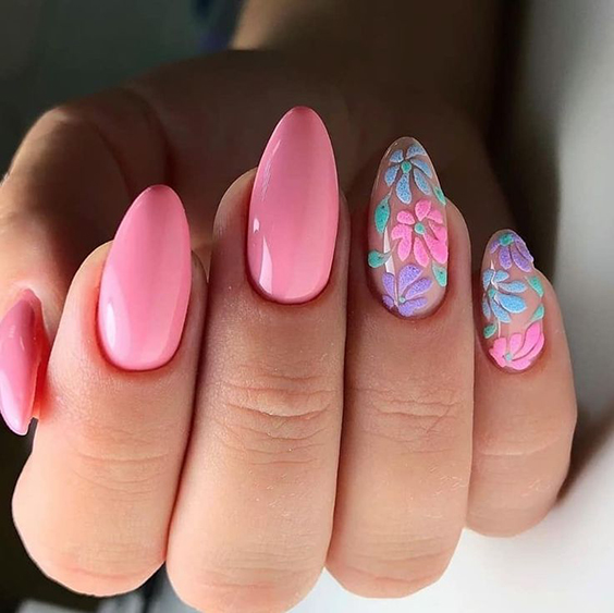 Różowy manicure na wiosnę