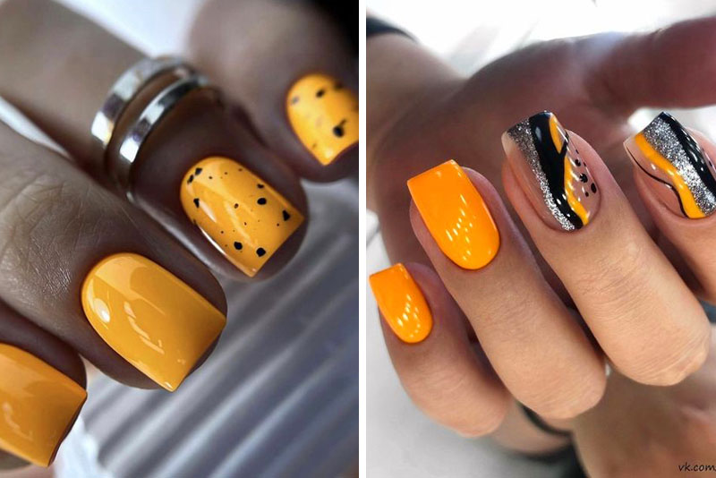 Pomarańczowe paznokcie - TOP 14 modnych inspiracji