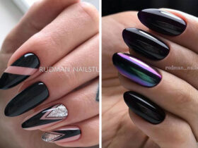 Inspiracje na czarny manicure - TOP 16 pomysłów na hybrydy
